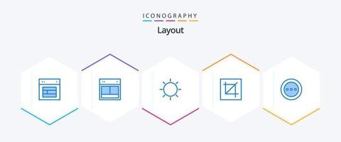 Layout 25 Blue icon pack including loading. ellipsis. light. tool. interface vector