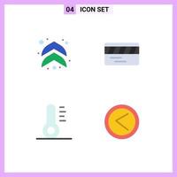 Pack of 4 creative Flat Icons of arrow interface ticket christmas user Editable Vector Design Elements