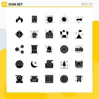 25 Creative Icons Modern Signs and Symbols of weather planet product space management Editable Vector Design Elements