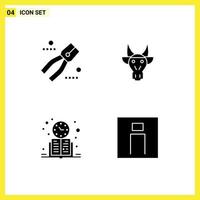 Set of Modern UI Icons Symbols Signs for construction book tool bull learning Editable Vector Design Elements