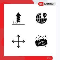 User Interface Pack of 4 Basic Solid Glyphs of christmas navigation holiday pin coffee Editable Vector Design Elements