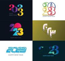 Big Set of 2023 Happy New Year logo text design 2023 number design template vector