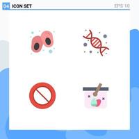 Modern Set of 4 Flat Icons and symbols such as baby basic back to school education basket Editable Vector Design Elements