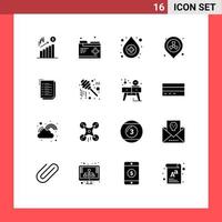 Stock Vector Icon Pack of 16 Line Signs and Symbols for work task check list antidote waste placeholder Editable Vector Design Elements