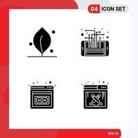 Modern Set of Solid Glyphs and symbols such as ecology entrepreneurship circuit processor design Editable Vector Design Elements