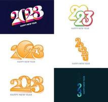 Big Set of 2023 Happy New Year logo text design 2023 number design template vector