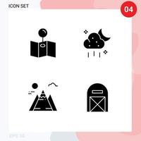 User Interface Solid Glyph Pack of modern Signs and Symbols of map agriculture storage landscape farm Editable Vector Design Elements