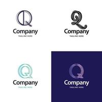 Letter Q Big Logo Pack Design Creative Modern logos design for your business vector