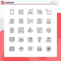 25 Creative Icons Modern Signs and Symbols of disk cd secure pollution health Editable Vector Design Elements