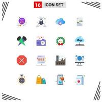 16 Creative Icons Modern Signs and Symbols of lights image cloud file creative Editable Pack of Creative Vector Design Elements