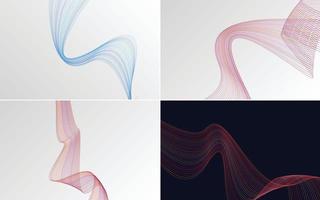 Collection of geometric minimal lines pattern set vector