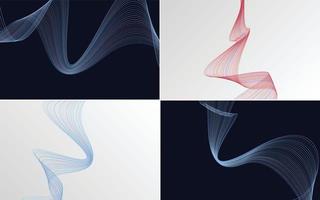 modern wave curve abstract presentation background Pack vector