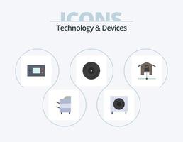 dispositivos flat icon pack 5 diseño de iconos. música. dispositivos. productos tecnología. game boy vector