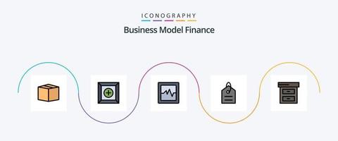 paquete de iconos de 5 planos llenos de línea de finanzas que incluye. Finanzas. Finanzas. archivo vector