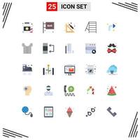 Universal Icon Symbols Group of 25 Modern Flat Colors of reload tools science and computing stairs pencil Editable Vector Design Elements