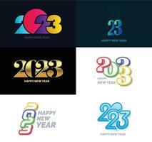 Big Set of 2023 Happy New Year logo text design 2023 number design template vector