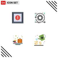 User Interface Pack of 4 Basic Flat Icons of box halloween agile sprint vegetable Editable Vector Design Elements