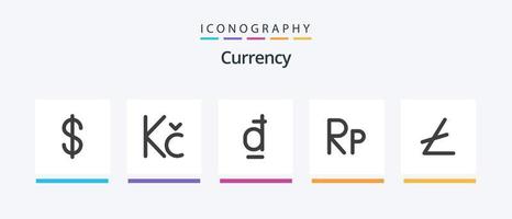 Currency Flat 5 Icon Pack Including . cryptocurrency. vietnam. blockchain. rupiah. Creative Icons Design vector