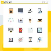 16 Creative Icons Modern Signs and Symbols of storage multimedia vote data user Editable Pack of Creative Vector Design Elements