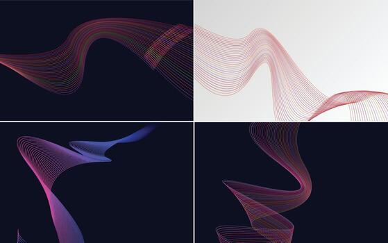 modern wave curve abstract presentation background Pack vector