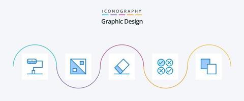 paquete de iconos de diseño azul 5 que incluye . garrapata. vector