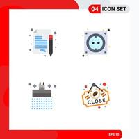 User Interface Pack of 4 Basic Flat Icons of sign bathroom document hardware water Editable Vector Design Elements