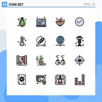 paquete de iconos de vector de stock de 16 signos y símbolos de línea para elementos de diseño de vector creativo editable de chat de mensaje de celebración social fría