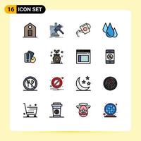 16 Creative Icons Modern Signs and Symbols of study learn water tank experiment water Editable Creative Vector Design Elements