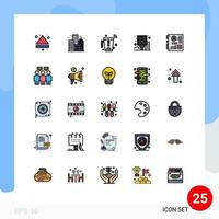 25 Creative Icons Modern Signs and Symbols of computer post juice navigation city Editable Vector Design Elements