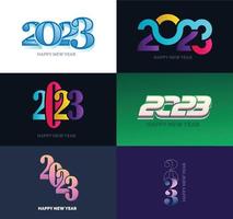 Big Set of 2023 Happy New Year logo text design 2023 number design template vector