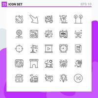 25 Creative Icons Modern Signs and Symbols of nature eco case idea process Editable Vector Design Elements