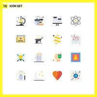 Stock Vector Icon Pack of 16 Line Signs and Symbols for hotel physics app education development Editable Pack of Creative Vector Design Elements