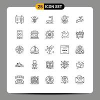 25 Creative Icons Modern Signs and Symbols of growth robbery mardi gras financial treadmill Editable Vector Design Elements