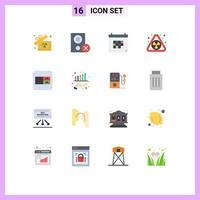 16 iconos creativos signos y símbolos modernos de caja de selección evento de contaminación de citas de residuos paquete editable de elementos de diseño de vectores creativos