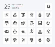 Easter 25 Line icon pack including easter. nature. egg. easter. animal vector