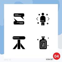 Group of Modern Solid Glyphs Set for chatting furniture business direction berry Editable Vector Design Elements