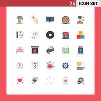 paquete de iconos vectoriales de stock de 25 signos y símbolos de línea para elementos de diseño vectorial editables de refrigerio de avatar de burbuja de correo postal
