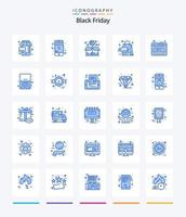 Creative Black Friday 25 Blue icon pack  Such As discount. shopping. box. sales. sales vector