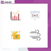 4 Creative Icons Modern Signs and Symbols of analysis ireland chart studies weather Editable Vector Design Elements