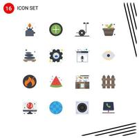paquete de iconos de vector de stock de 16 signos y símbolos de línea para artículos de masaje cocina de motor paquete editable de elementos de diseño de vector creativo