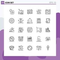 25 Creative Icons Modern Signs and Symbols of web options toy person pyramid hobby Editable Vector Design Elements