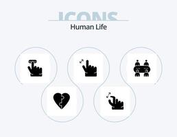 paquete de iconos de glifos humanos 5 diseño de iconos. . mesa. dedo. póker. zoom vector