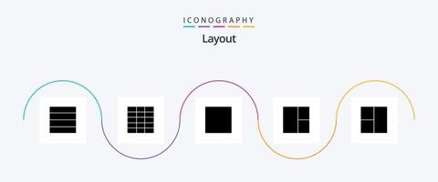 paquete de iconos de diseño de glifo 5 que incluye . vector