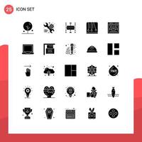 25 Creative Icons Modern Signs and Symbols of browser mechanics workflow game planning Editable Vector Design Elements