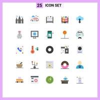 Pictogram Set of 25 Simple Flat Colors of arrow online bad learning learning Editable Vector Design Elements