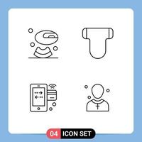 Line Pack of 4 Universal Symbols of melon internet baby pampers wifi Editable Vector Design Elements