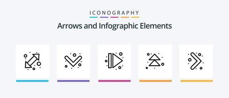 Arrow Line 5 Icon Pack Including direction. down. arrows. multimedia. arrow. Creative Icons Design vector