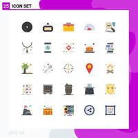 Set of 25 Modern UI Icons Symbols Signs for seo dashboard worker bag creative bike Editable Vector Design Elements