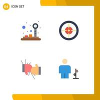User Interface Pack of 4 Basic Flat Icons of control box joystick military competition Editable Vector Design Elements