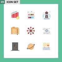 9 Creative Icons Modern Signs and Symbols of organization business park folder document Editable Vector Design Elements